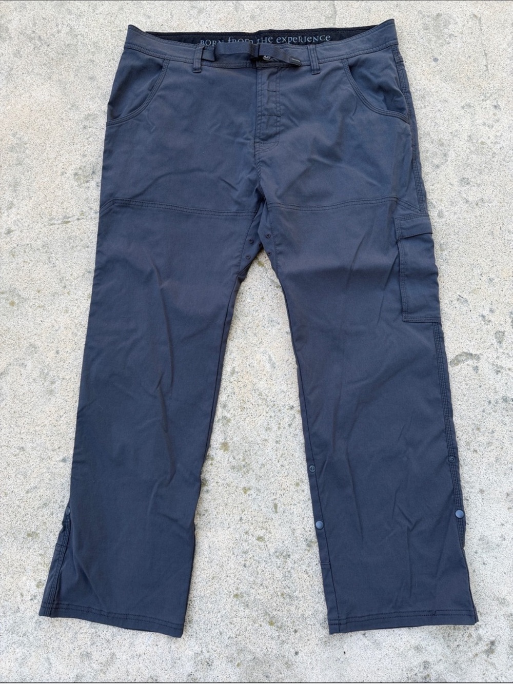 PrAna Men's zion Stretch Grey Gorpcore Hiking Trail Nylon Pants Size 38" x 30" - Picture 2 of 10